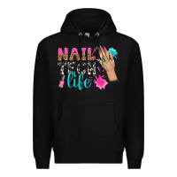 Black nail tech life bbs Premium Hoodie - BundleAndBundleShop