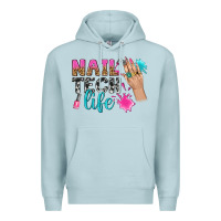 Blue Mist nail tech life bbs Premium Hoodie - BundleAndBundleShop