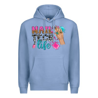 Colony Blue nail tech life bbs Premium Hoodie - BundleAndBundleShop