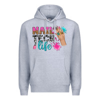 Heather Grey nail tech life bbs Premium Hoodie - BundleAndBundleShop