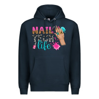 Navy nail tech life bbs Premium Hoodie - BundleAndBundleShop