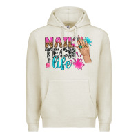Oatmeal Heather nail tech life bbs Premium Hoodie - BundleAndBundleShop