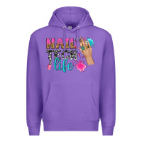 Purple nail tech life bbs Premium Hoodie - BundleAndBundleShop