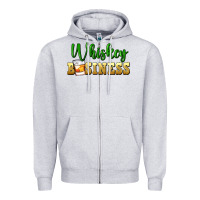 Heather Grey whiskey business Zipper Hoodie - FaDigitalArtStudio