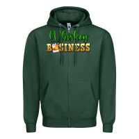 Sports Green whiskey business Zipper Hoodie - FaDigitalArtStudio