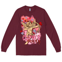 Burgundy Cupids candy with candies Valentine's Day Long Sleeve Tee - HowdyJamesFarm