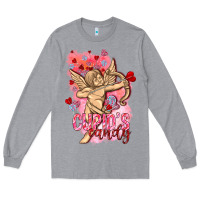 Heather Grey Cupids candy with candies Valentine's Day Long Sleeve Tee - HowdyJamesFarm