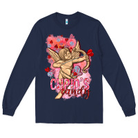 Navy Cupids candy with candies Valentine's Day Long Sleeve Tee - HowdyJamesFarm