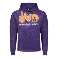 Cloud Purple Peace Love Golden Vintage Hoodie - Bettercallsaul