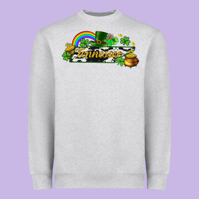 Tennessee Map St. Patrick's Heavyweight Sweatshirt Designed By Cowgirlartshop