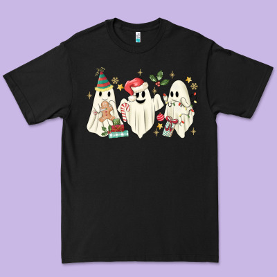 Christmas Ghosts Premium Tee Designed By Maliassmallbusiness
