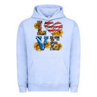 Pigment Grape Ice love with sunflowers and usa flag Urban Hoodie - Artiststas