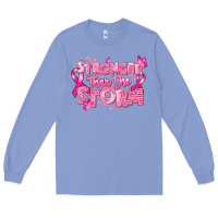 Colony Blue stronger than the storm breast cancer Long Sleeve Tee - RanaPortraitStore