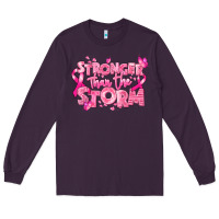 Plum stronger than the storm breast cancer Long Sleeve Tee - RanaPortraitStore