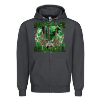 Smoke shamrock and roll Zipper Hoodie - FaDigitalArtStudio