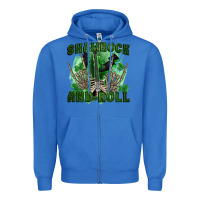 True Royal shamrock and roll Zipper Hoodie - FaDigitalArtStudio