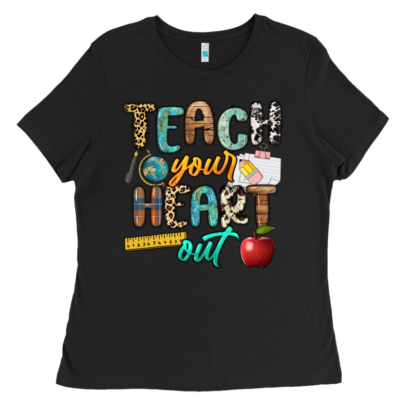 Teach Your Heart Out Ladies Tee by NancyCooperArtShop | Teevron