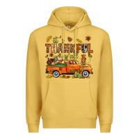 Antique Gold it's thankful y'all with truck bbs Premium Hoodie - BundleAndBundleShop