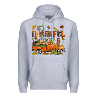 Heather Grey it's thankful y'all with truck bbs Premium Hoodie - BundleAndBundleShop