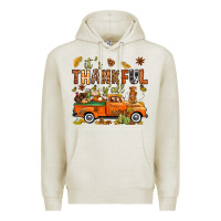 Oatmeal Heather it's thankful y'all with truck bbs Premium Hoodie - BundleAndBundleShop