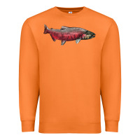 Carrot Chinook Salmon Fish Illustrations Premium Sweatshirt - LillyAllenDesigns