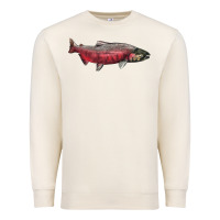 Sandshell Chinook Salmon Fish Illustrations Premium Sweatshirt - LillyAllenDesigns