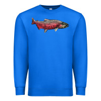 True Royal Chinook Salmon Fish Illustrations Premium Sweatshirt - LillyAllenDesigns