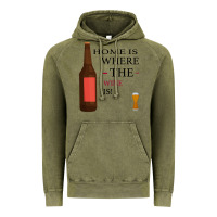 Vintage Olive HOME IS WHERE THE WINE IS Vintage Hoodie - Bettercallsaul