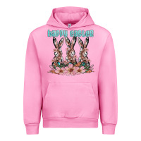 Fuchsia Pink happy easter bunny Urban Hoodie - Artiststas