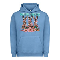 Pigment Pebble Blue happy easter bunny Urban Hoodie - Artiststas