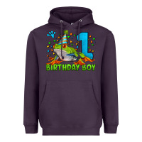 Plum birthday boy frog age 1 Heavyweight Hoodie - LillyAllenDesigns