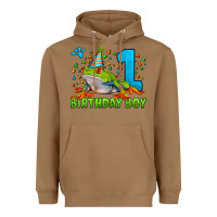 Toasted Coconut birthday boy frog age 1 Heavyweight Hoodie - LillyAllenDesigns