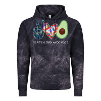 Cloud Black PEACE LOVE AVOCADOS Vintage Hoodie - Bettercallsaul