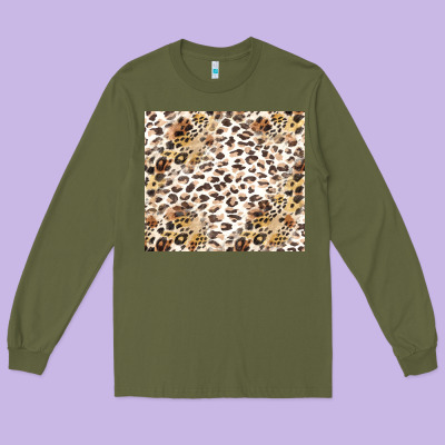 Leopard Long Sleeve Tee Designed By Tumblerdesignbyshophia