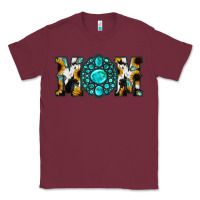 Burgundy Sunflower Turquoise Gemstone Cowhide Mom Classic Tee - Bettercallsaul