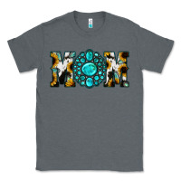 Charcoal Heather Sunflower Turquoise Gemstone Cowhide Mom Classic Tee - Bettercallsaul