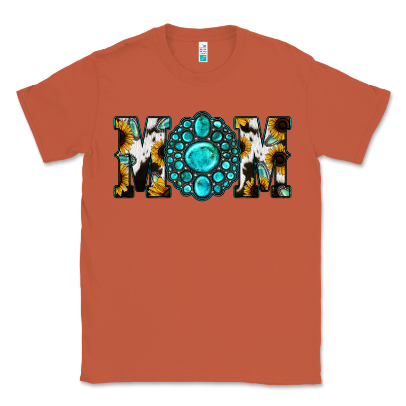 Sunflower Turquoise Gemstone Cowhide Mom Classic Tee by Bettercallsaul | Teevron