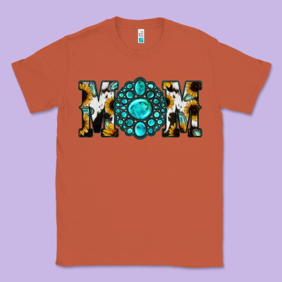 Sunflower Turquoise Gemstone Cowhide Mom Classic Tee Designed By Bettercallsaul