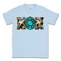 Dusty Blue Sunflower Turquoise Gemstone Cowhide Mom Classic Tee - Bettercallsaul