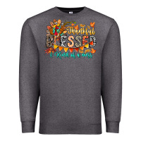 Charcoal Heather Thankful Blessed Kind Of Mess Premium Sweatshirt - CowhideDigitalArt