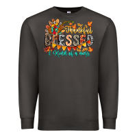 Smoke Thankful Blessed Kind Of Mess Premium Sweatshirt - CowhideDigitalArt
