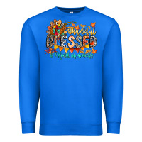 True Royal Thankful Blessed Kind Of Mess Premium Sweatshirt - CowhideDigitalArt