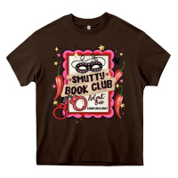 Chocolate Brown smutty book club admit one good girls only Heavy Core Tee - MaliasSmallBusiness