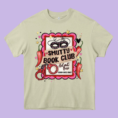 Smutty Book Club Admit One Good Girls Only Heavy Core Tee Designed By Maliassmallbusiness