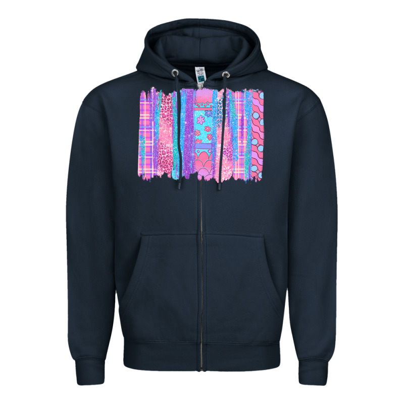 Pink Easter Brushstrokes Zipper Hoodie by BundleAndBundleShop | Teevron