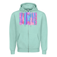 Seafoam Pink Easter Brushstrokes Zipper Hoodie - BundleAndBundleShop