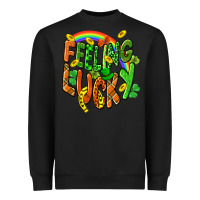 Black St. Patrick's Day Feeling lucky Heavyweight Sweatshirt - CowGirlArtShop