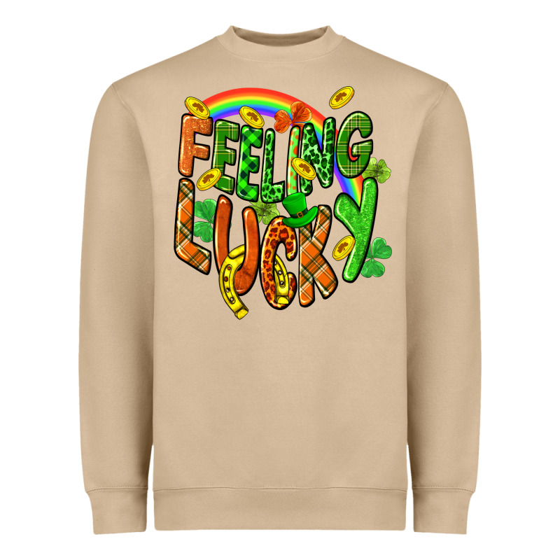 St. Patrick's Day Feeling Lucky Heavyweight Sweatshirt by CowGirlArtShop | Teevron