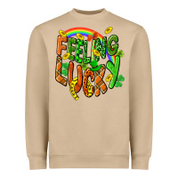 Mushroom St. Patrick's Day Feeling lucky Heavyweight Sweatshirt - CowGirlArtShop