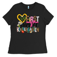 Black my first day of kindergarten Ladies Tee - NancyCooperArtShop